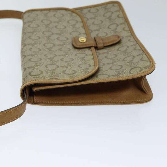 CELINE C Macadam Canvas Shoulder Bag Beige - Picture 5 of 12